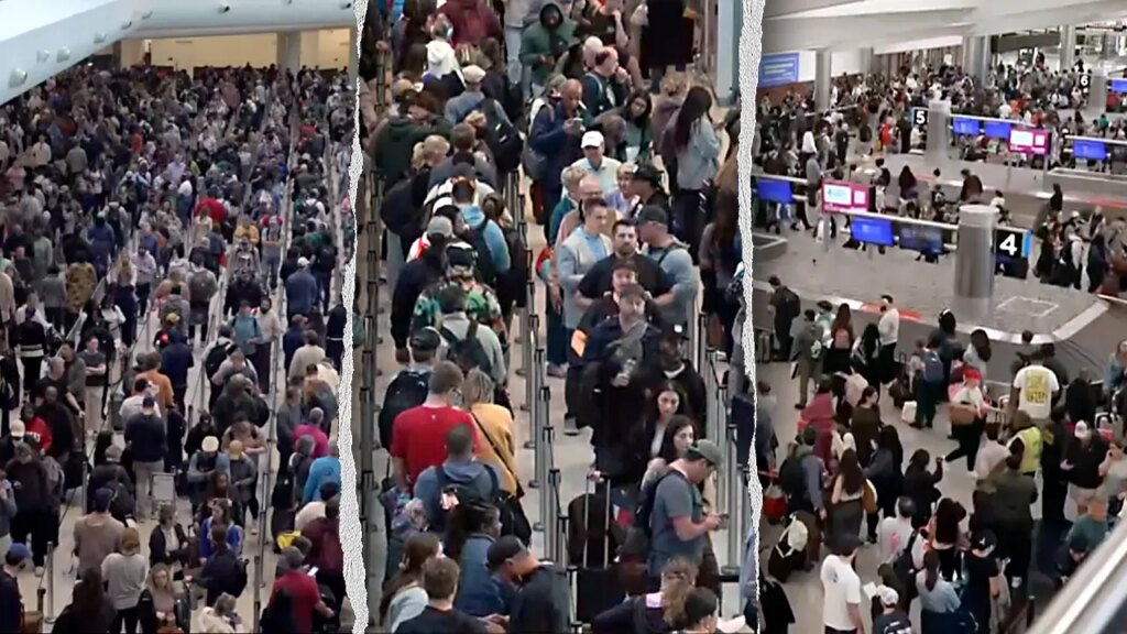 TSA lines surge at airports as government shutdown leaves officers unpaid TSA lines surge at airports as government shutdown leaves officers unpaid